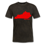 Kentucky County Map T-Shirt - mineral black