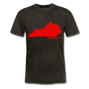 Kentucky County Map T-Shirt - mineral black