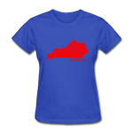 Kentucky County Map Women's T-Shirt - royal blue