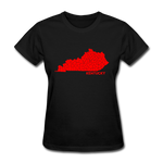 Kentucky County Map Women's T-Shirt - black