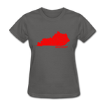 Kentucky County Map Women's T-Shirt - charcoal