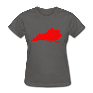 Kentucky County Map Women's T-Shirt - charcoal