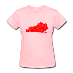 Kentucky County Map Women's T-Shirt - pink