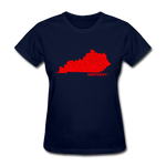 Kentucky County Map Women's T-Shirt - navy