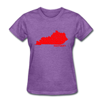 Kentucky County Map Women's T-Shirt - purple heather