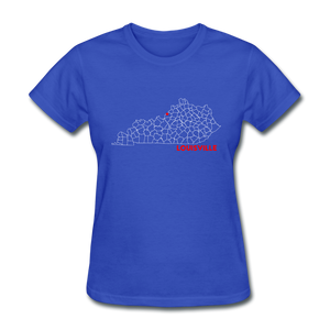 Louisville Map Women's T-Shirt - royal blue