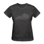 Louisville Map Women's T-Shirt - heather black