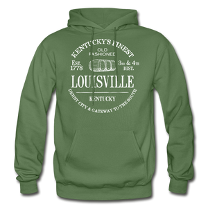 Louisville Vintage KY's Finest Hoodie - military green