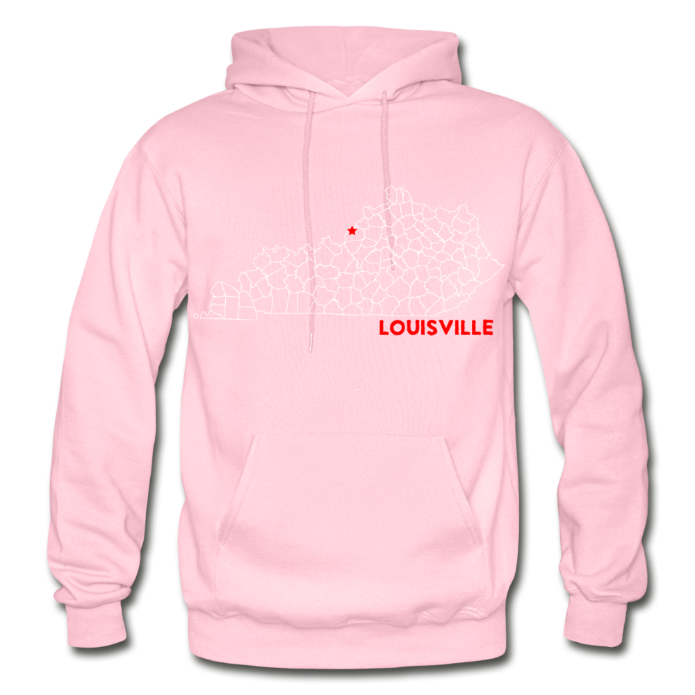 Louisville Map Hoodie - light pink