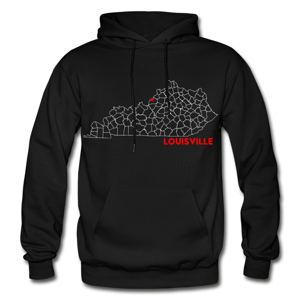 Louisville Map Hoodie - black