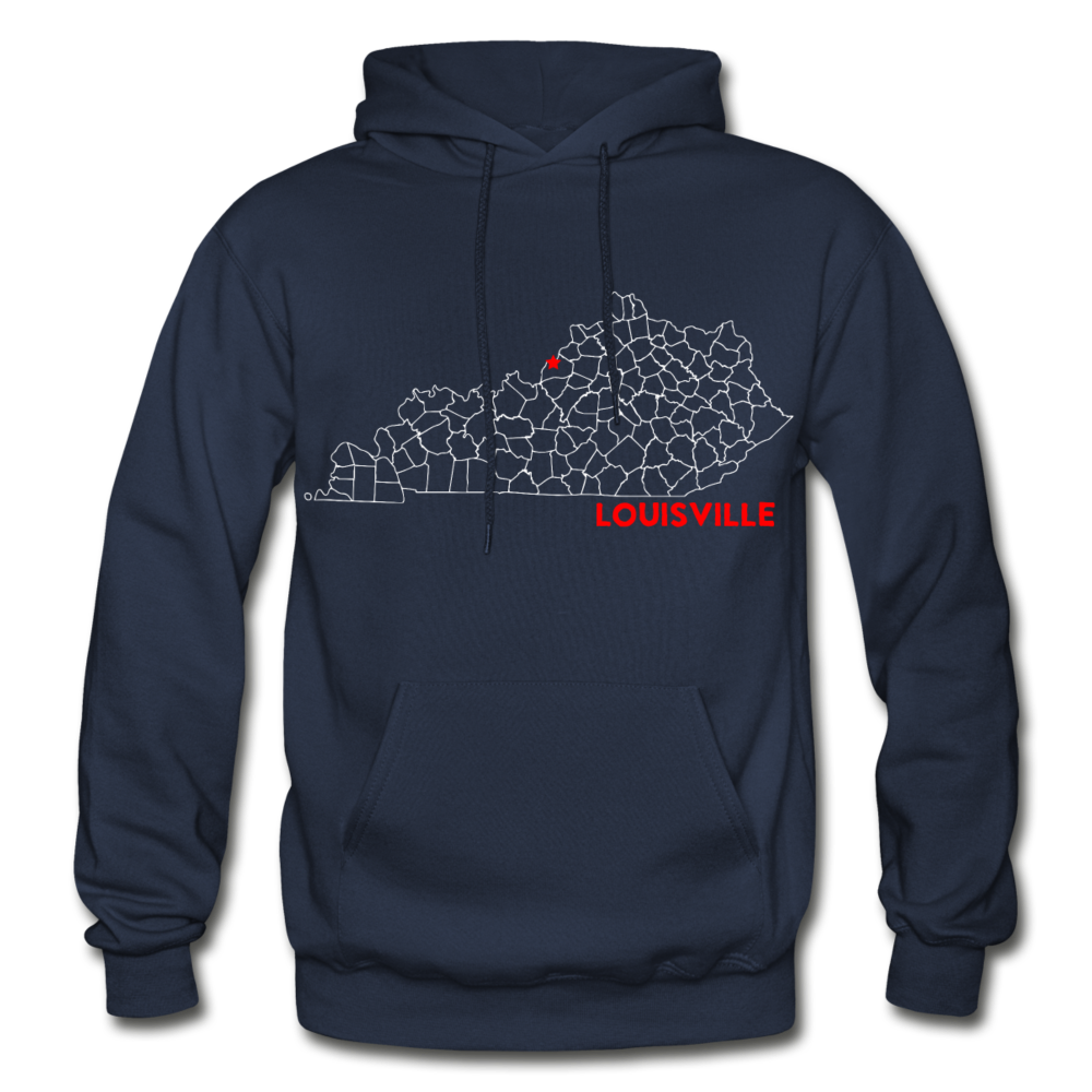 Louisville Map Hoodie - navy