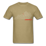 Louisville Map T-Shirt - khaki