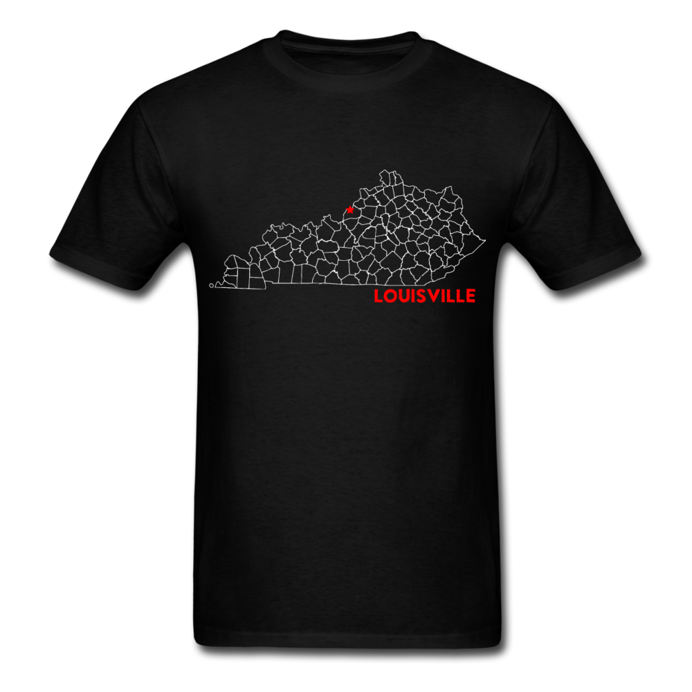 Louisville Map T-Shirt - black