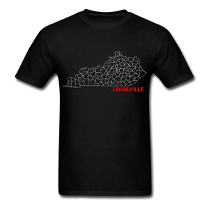 Louisville Map T-Shirt - black