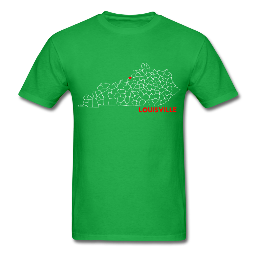 Louisville Map T-Shirt - bright green