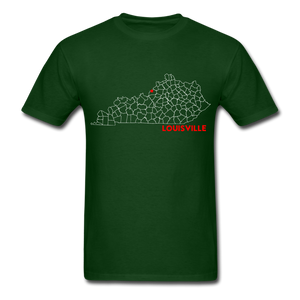Louisville Map T-Shirt - forest green