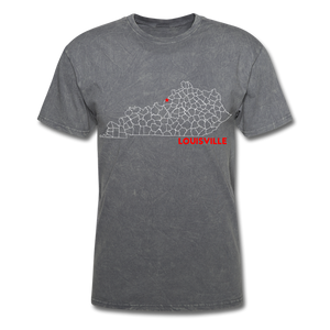 Louisville Map T-Shirt - mineral charcoal gray