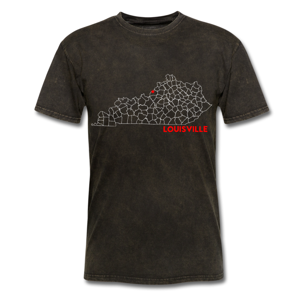 Louisville Map T-Shirt - mineral black
