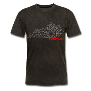 Louisville Map T-Shirt - mineral black