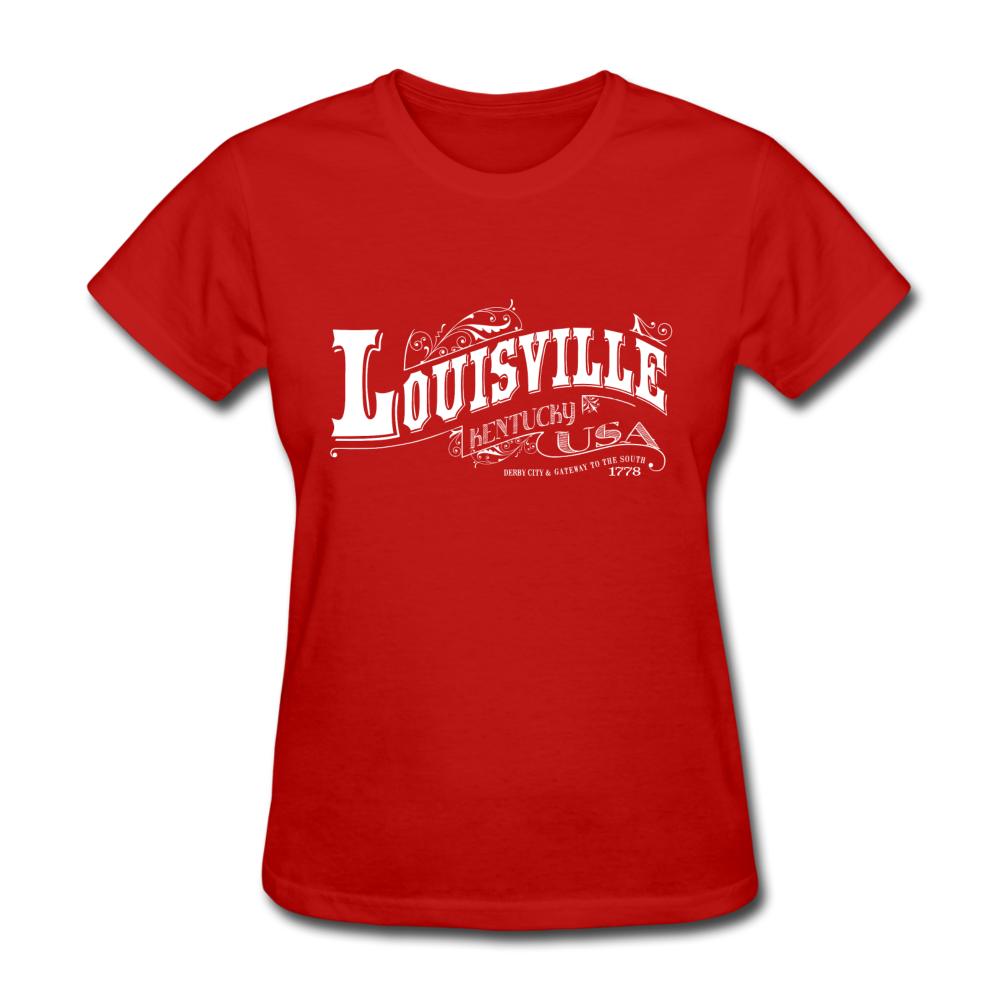Louisville Ornate Women's T-Shirt - red