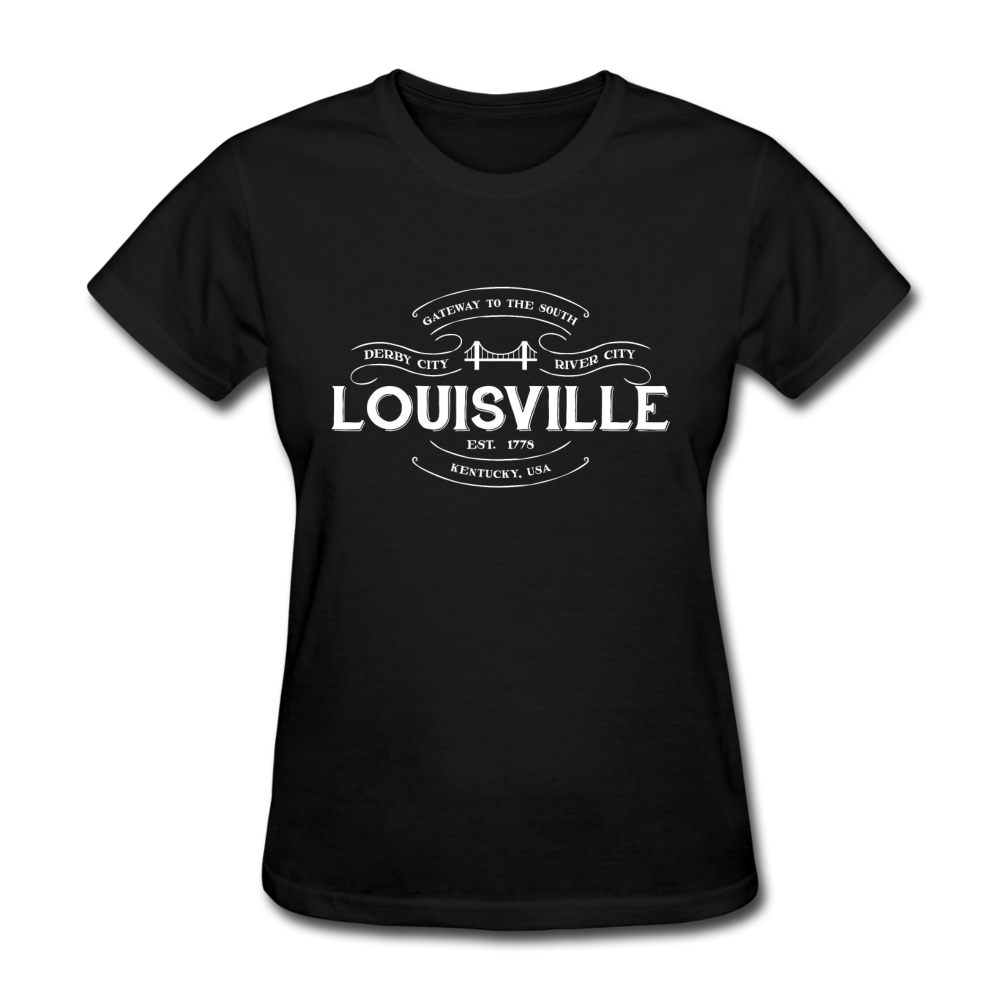 Louisville Vintage Banner Women's T-Shirt - black