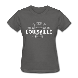 Louisville Vintage Banner Women's T-Shirt - charcoal