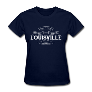 Louisville Vintage Banner Women's T-Shirt - navy