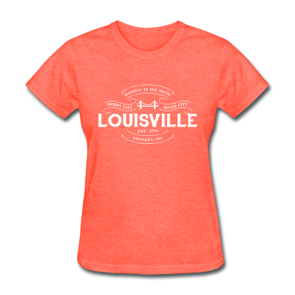 Louisville Vintage Banner Women's T-Shirt - heather coral