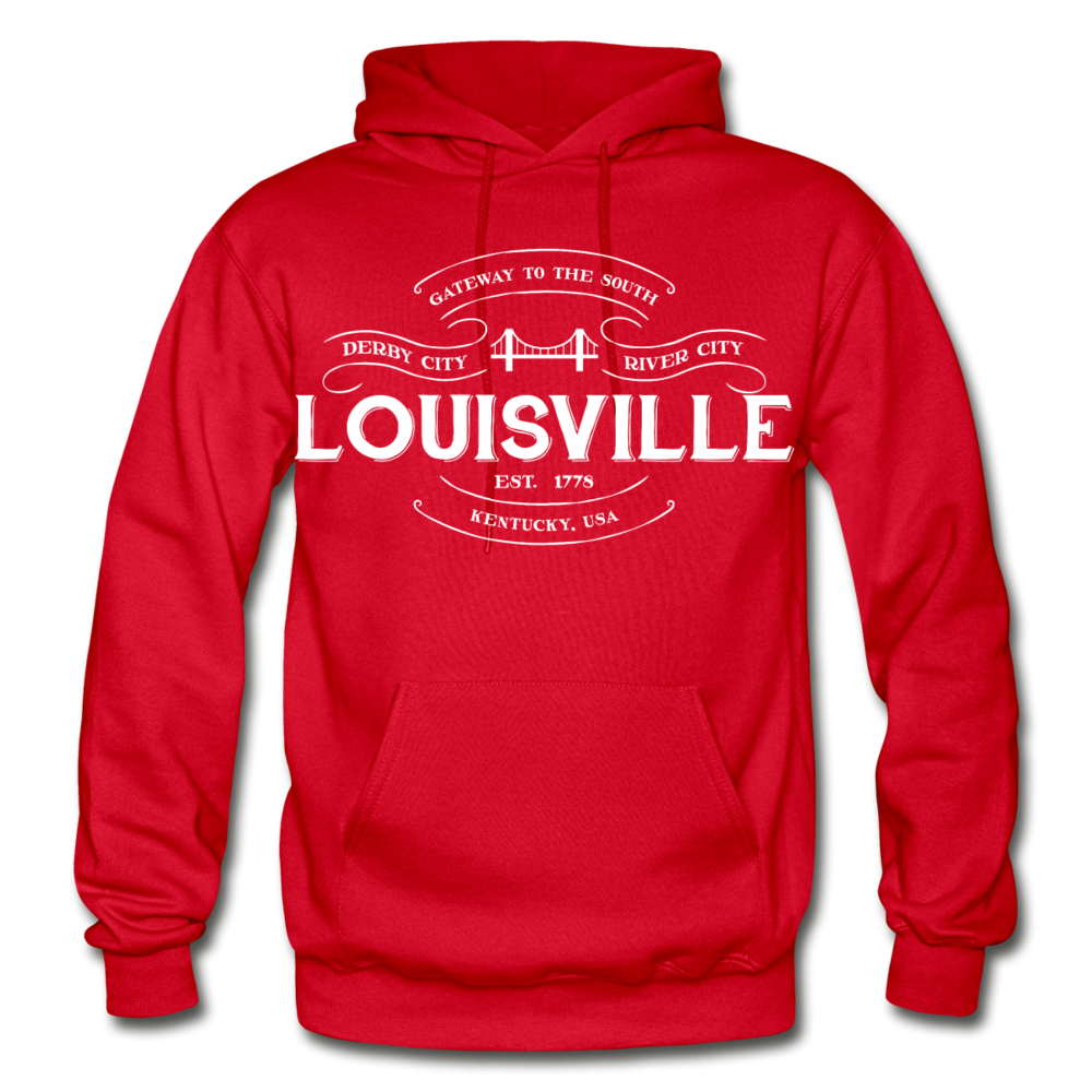Louisville Vintage Banner Hoodie - red