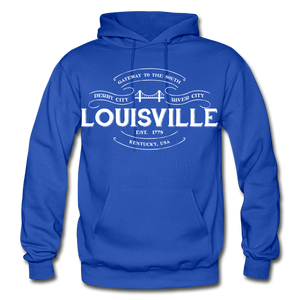 Louisville Vintage Banner Hoodie - royal blue