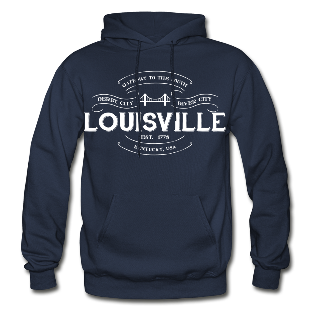 Louisville Vintage Banner Hoodie - navy