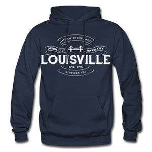 Louisville Vintage Banner Hoodie - navy