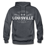 Louisville Vintage Banner Hoodie - charcoal gray