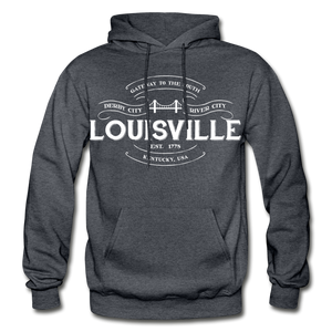 Louisville Vintage Banner Hoodie - charcoal gray