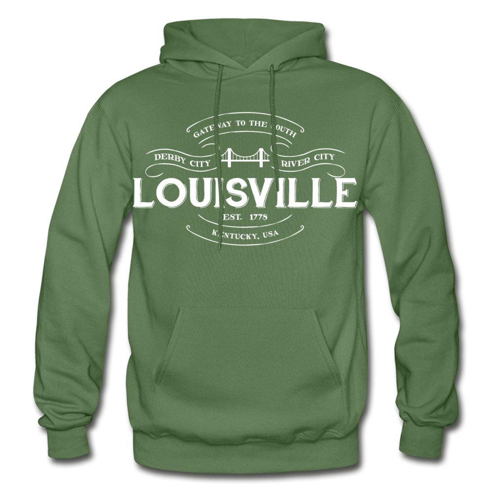 Louisville Vintage Banner Hoodie - military green