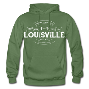 Louisville Vintage Banner Hoodie - military green