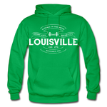 Louisville Vintage Banner Hoodie - kelly green