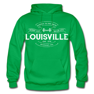 Louisville Vintage Banner Hoodie - kelly green