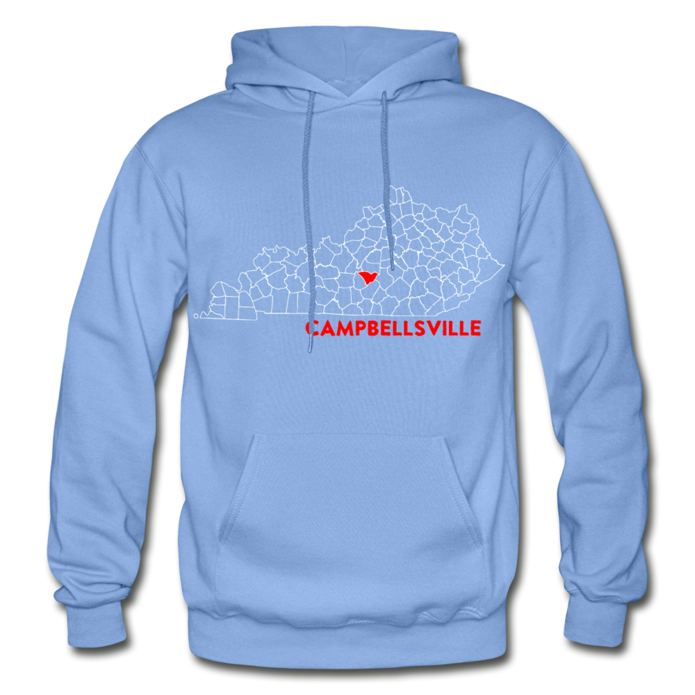 Campbellsville Map Hoodie - carolina blue