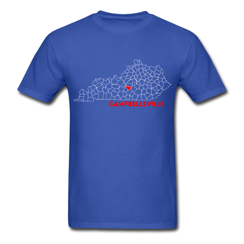 Campbellsville Map T-Shirt - royal blue
