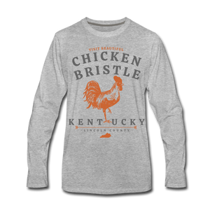 Chicken Bristle Men's Premium Long Sleeve T-Shirt - heather gray