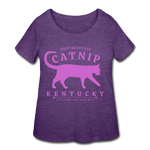 Catnip Women's Plus Size T-Shirt (Premium) - heather purple