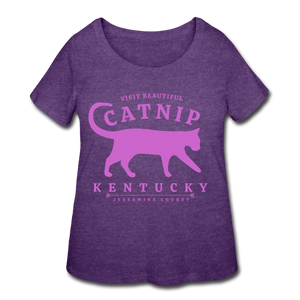 Catnip Women's Plus Size T-Shirt (Premium) - heather purple