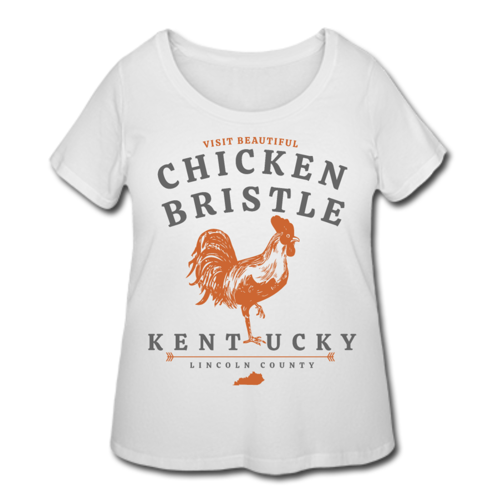 Chicken Bristle Women's Plus Size T-Shirt (Premium) - white