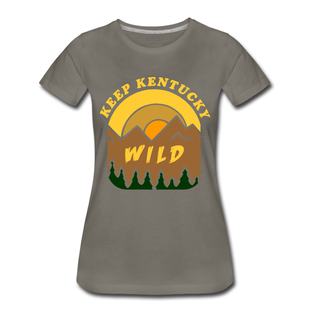 Keep Kentucky Wild Women’s Premium T-Shirt - asphalt gray