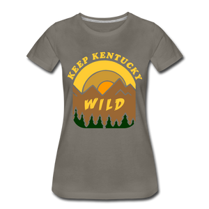 Keep Kentucky Wild Women’s Premium T-Shirt - asphalt gray