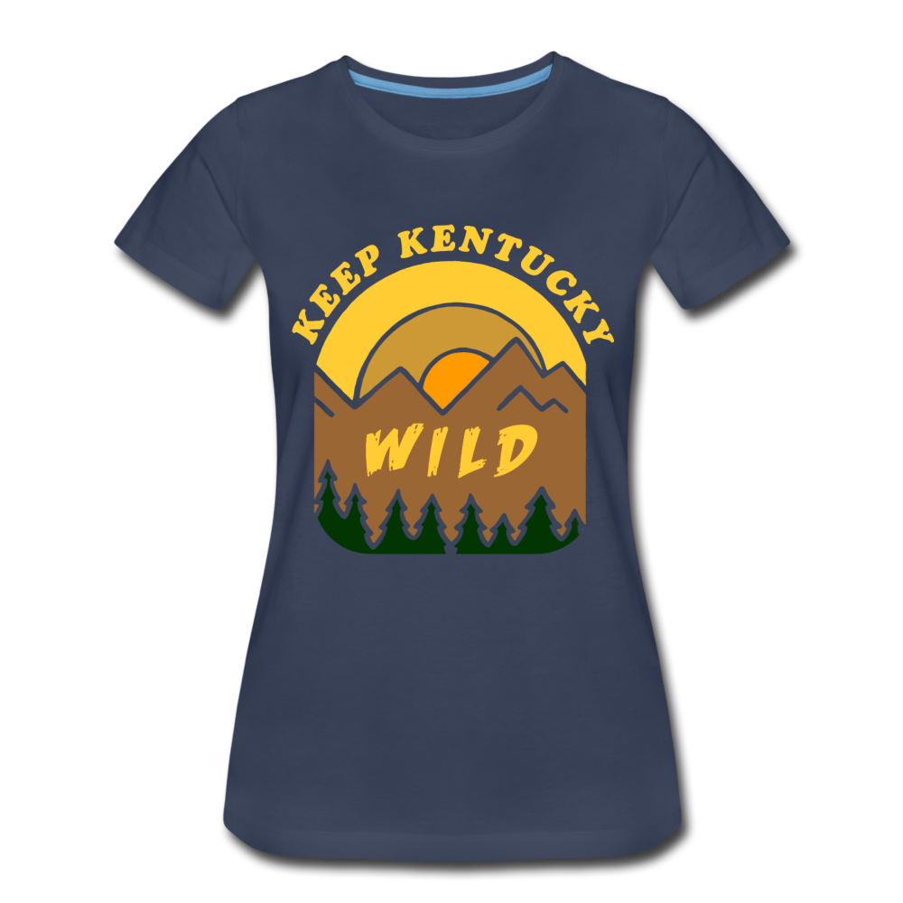 Keep Kentucky Wild Women’s Premium T-Shirt - navy