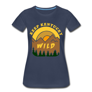 Keep Kentucky Wild Women’s Premium T-Shirt - navy