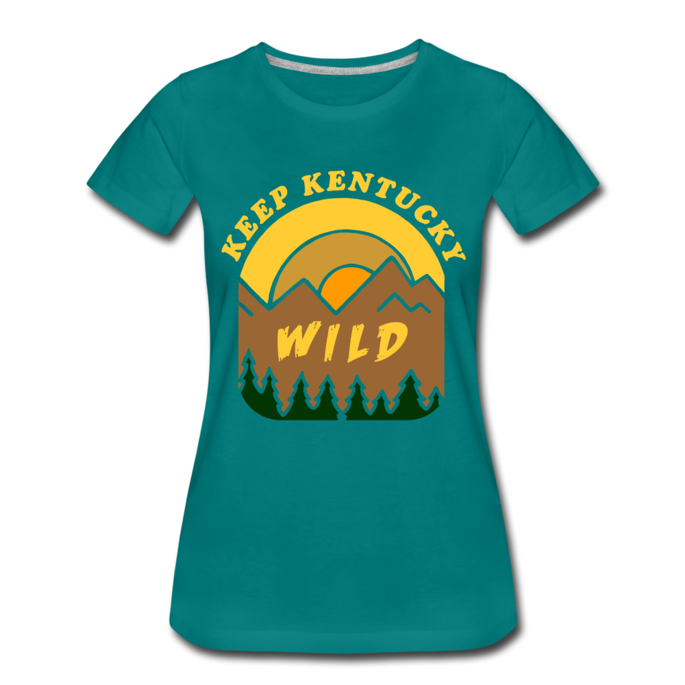 Keep Kentucky Wild Women’s Premium T-Shirt - teal