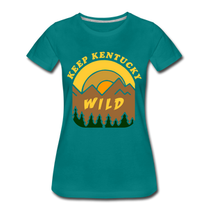 Keep Kentucky Wild Women’s Premium T-Shirt - teal